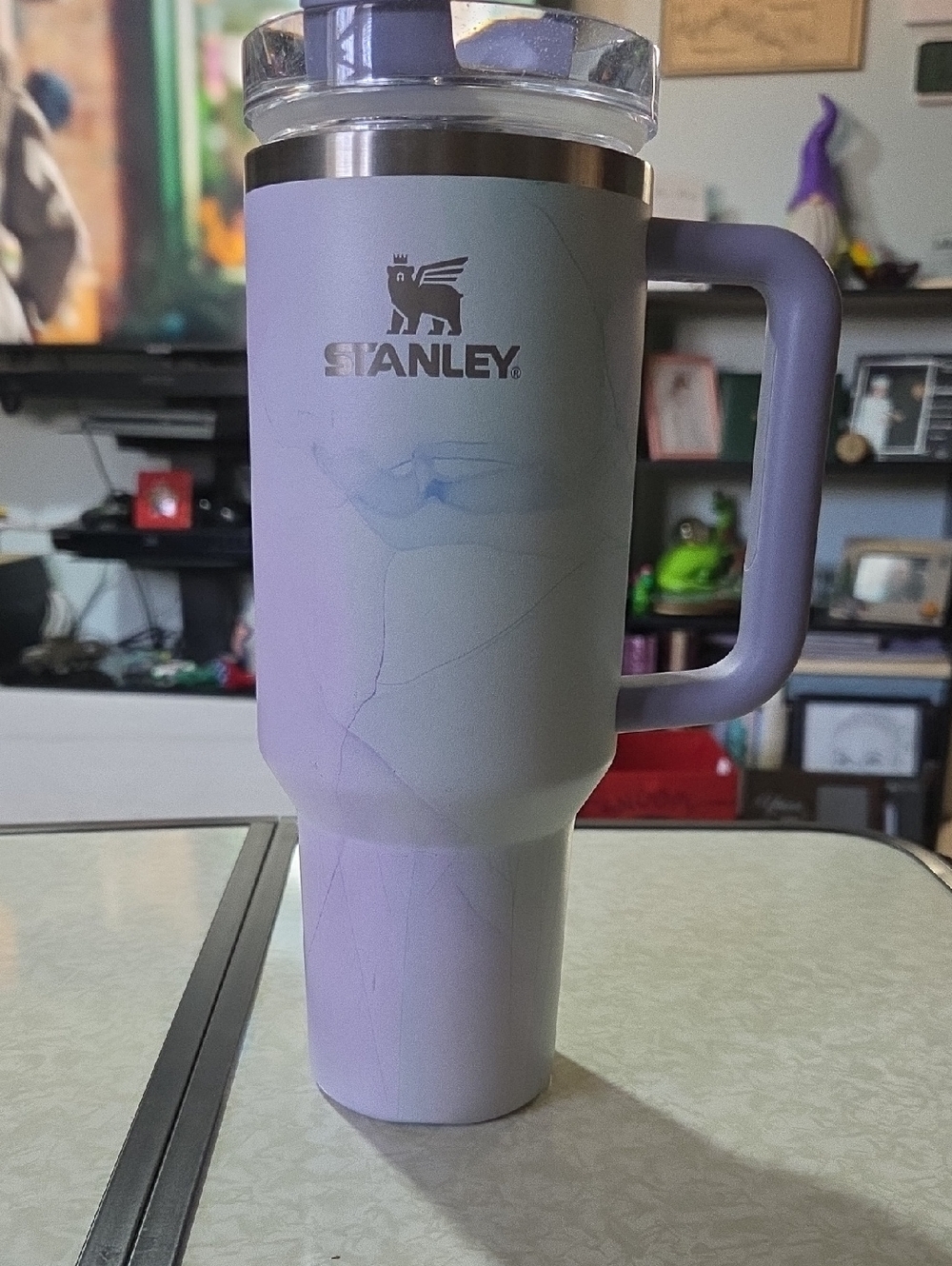 Stanley Lavender Marble Insulated Travel Tumbler with Handle
